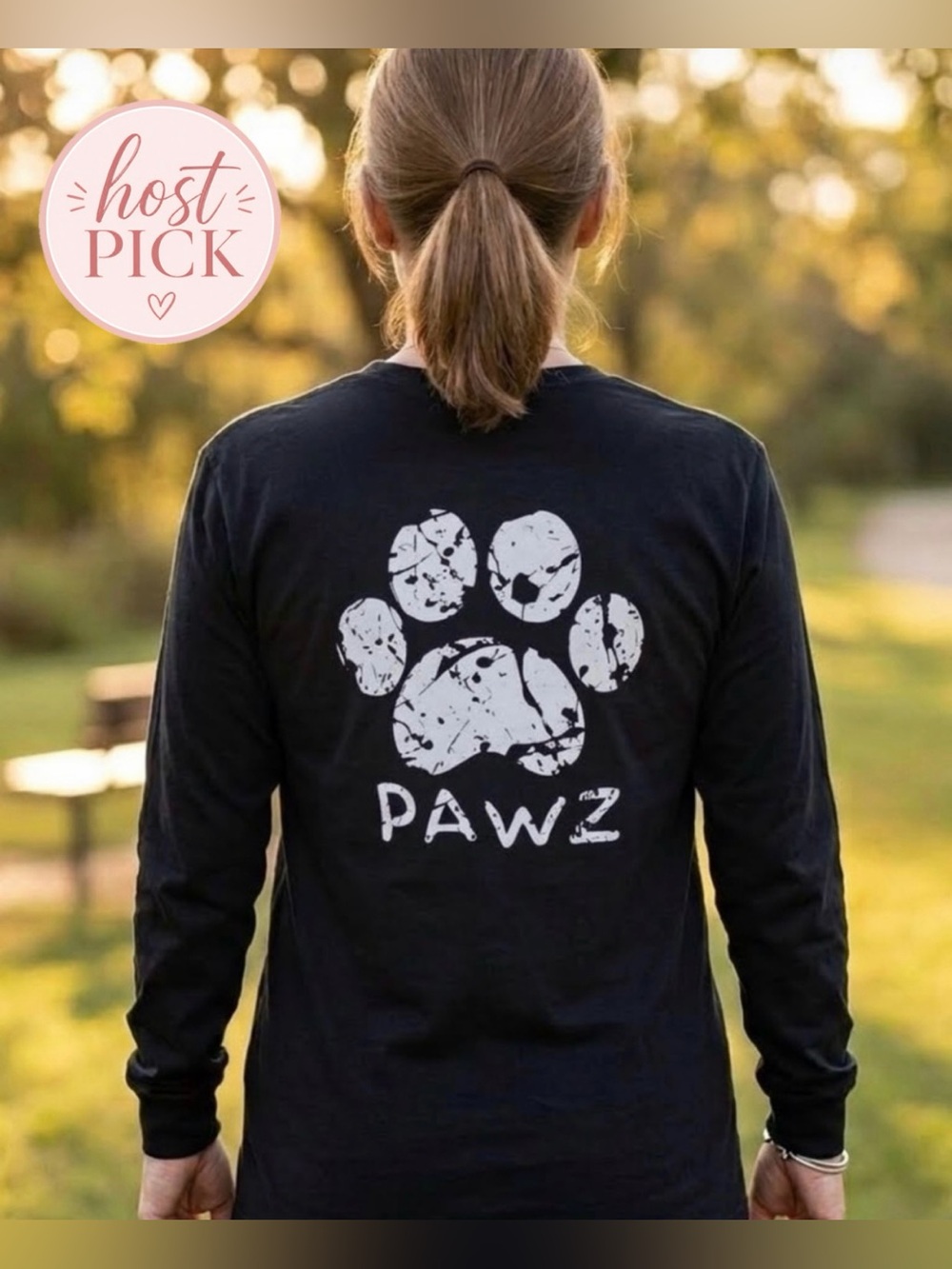 PAWZ black long sleeve shirt